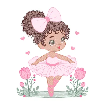 Bailarina, matriz de bordado