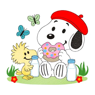Snoopy, matriz de bordado