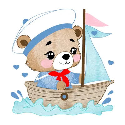 Urso Marinheiro, matriz de bordado