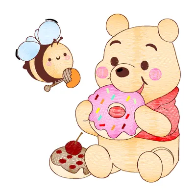 Urso Pooh, matriz de bordado